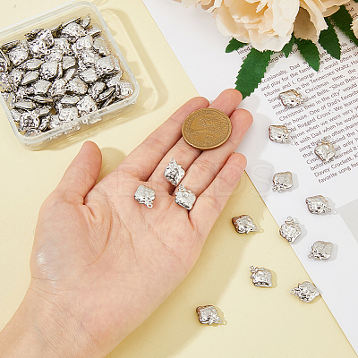 100Pcs 304 Stainless Steel Charms STAS-DC0014-98-1