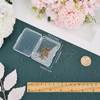 80Pcs PVD Vacuum Plating 304 Stainless Steel Crimp Beads Covers STAS-CN0001-66-1
