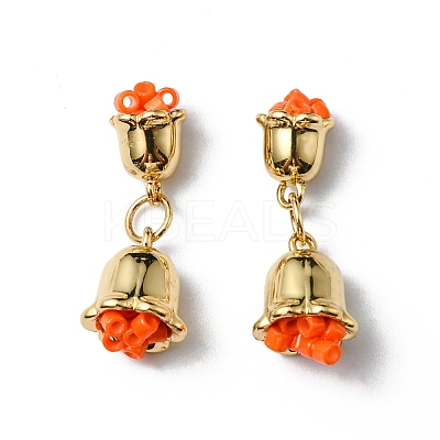 Rack Plating Brass Pendants KK-P235-09G-1
