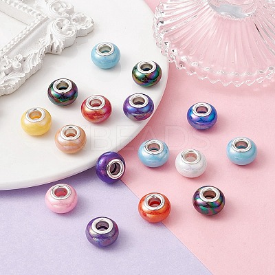 Opaque Resin European Beads RPDL-YW0001-10-1