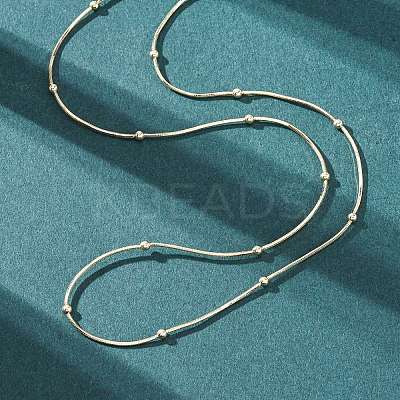 2.5MM Brass Ball Snake Chain Necklaces for Women Men KK-P302-03G-1