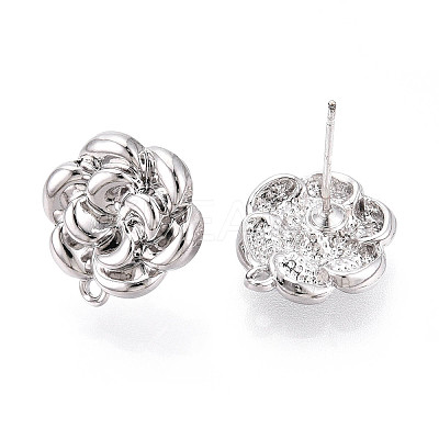 Alloy Stud Earring Findings PALLOY-N150-80P-1