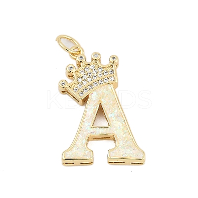 Brass Micro Pave Cubic Zirconia Pendants KK-I723-50G-02-1