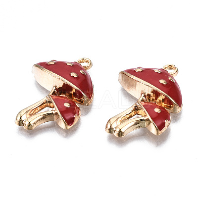 Autumn Theme Eco-Friendly Alloy Enamel Pendants ENAM-Q437-047-NR-1