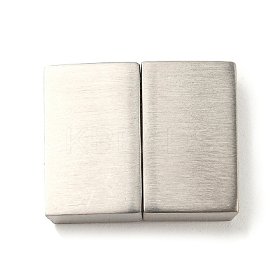 Tarnish Resistant 304 Stainless Steel Magnetic Clasps with Glue-in Ends STAS-I011-15-1