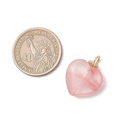 3Pcs 3 Styles Opalite & Cherry Quartz Glass & Natural Rose Quartz Pendants PALLOY-JF04933-1