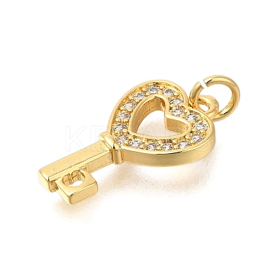 Rack Plating Brass Micro Pave Cubic Zirconia Pendants ZIRC-F142-12A-G-1