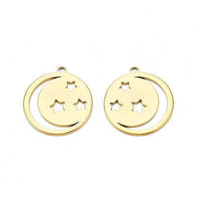 Ion Plating(IP) 201 Stainless Steel Pendants STAS-T063-184G-1