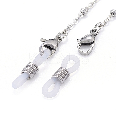 3Pcs 304 Stainless Steel Satellite Chains Eyeglasses Chains AJEW-DJ0003-45-1