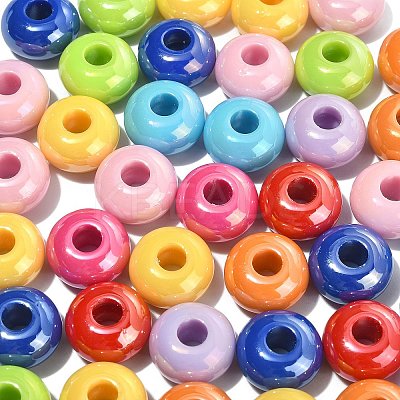 Opaque Acrylic European Beads FIND-CJC0003-66-1