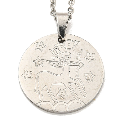 Non-Tarnish Constellation Pendant Necklaces NJEW-S422-04P-09-1