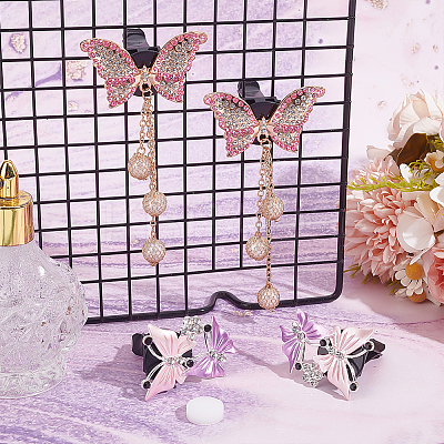 Alloy Rhinestone Car Air Vent Decorations AJEW-WH0248-511-1