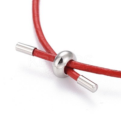 Adjustable PU Leather Cord Slider Bracelets BJEW-F412-05P-1