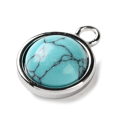 Synthetic Turquoise Pendants STAS-L022-398F-P-1
