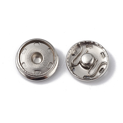 Non-Tarnish 202 Stainless Steel Snap Buttons BUTT-I017-01D-P-1