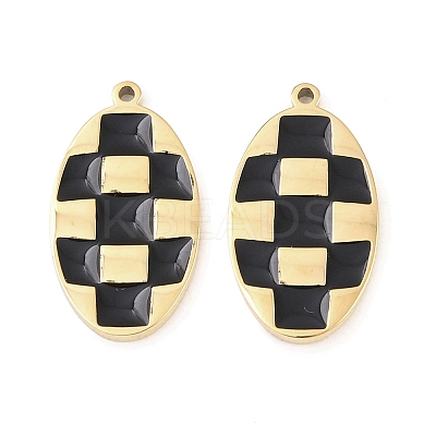 304 Stainless Steel Enamel Pendants STAS-P447-01A-G-1