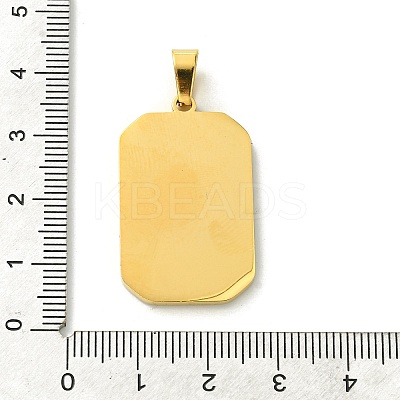 Ion Plating(IP) 304 Stainless Steel Pendants STAS-C101-08G-12-1