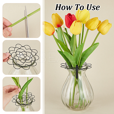 3Pcs 201 Stainless Steel Flower Arrangement Insert Lids DIY-UN0005-92B-1