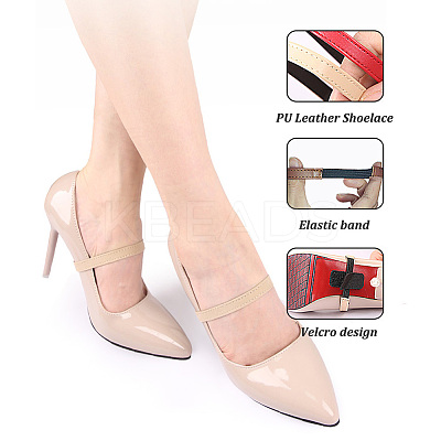 4 Sets 4 Colors PU Leather Shoelace AJEW-FG0003-06-1