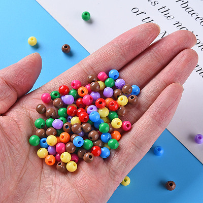 Opaque Acrylic Beads X-MACR-S370-C6mm-M2-1