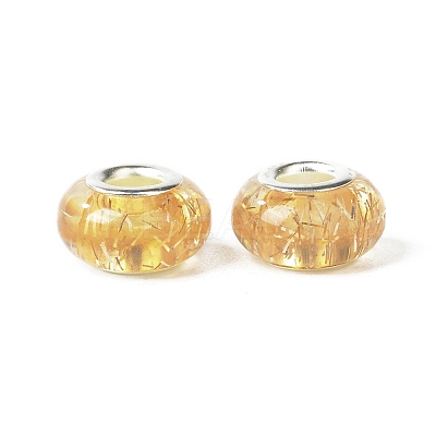 Rondelle Resin European Beads RPDL-A001-01-10-1
