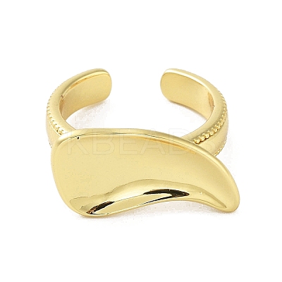 Rack Plating Brass Cuff Rings RJEW-D025-03G-1
