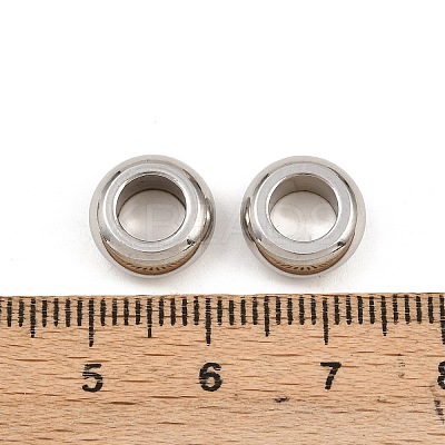 Tarnish Resistant Stainless Steel Large Hole Rondelle Beads STAS-Q175-02-1