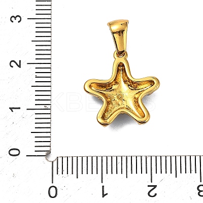 Ocean 304 Stainless Steel Enamel Pendants STAS-P395-01A-G-1