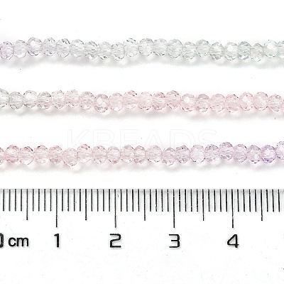 Transparent Painted Glass Beads Strands DGLA-A034-T1mm-A23-1