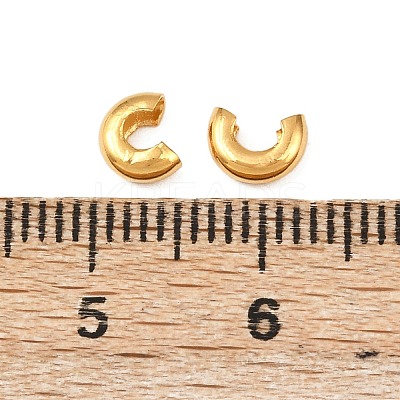 304 Stainless Steel Crimp Beads Covers LS-STAS-L215-10G-A-1