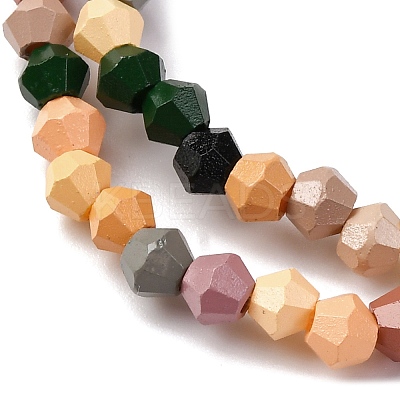 Baking Paint Glass Beads Strands LAMP-R020-02D-1