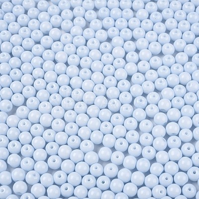 Opaque Baking Paint Glass Beads DGLA-T004-02N-1