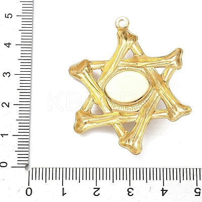 304 Stainless Steel & Resin & Glass Pendants STAS-G371-15G-02-1
