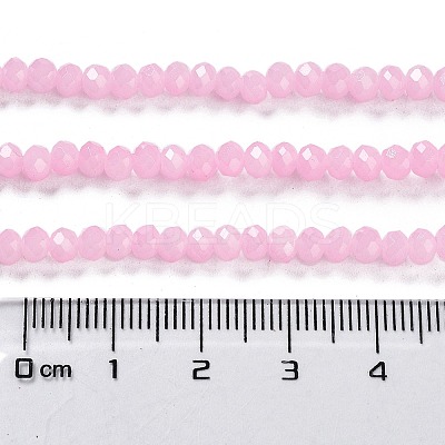 Baking Paint Imitation Jade Glass Bead Strands X-DGLA-A034-J4MM-A26-1