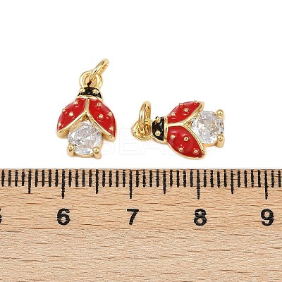 Brass Micro Pave Cubic Zirconia Pendants LS-KK-C095-08B-G-1