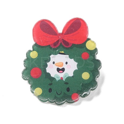 Christmas Theme Acrylic Badges LS-JEWB-B010-06-1