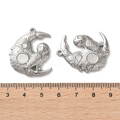 304 Stainless Steel Pendant Rhinestone Settings STAS-A124-04P-1