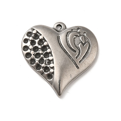 Non-Tarnish 304 Stainless Steel Pendant Rhinestone Settings STAS-I694-09P-1