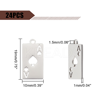 201 Stainless Steel Pendants STAS-UN0044-72-1