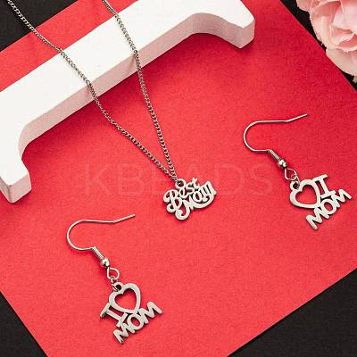 Non-Tarnish 30Pcs 5 Style Mother's Day Theme STAS-LS0001-85-1