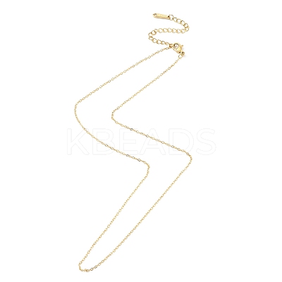Ion Plating(IP) 304 Stainless Steel Cable Chain Necklace for Men Women NJEW-M200-01G-1