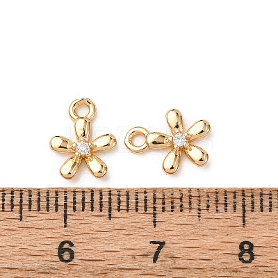 Brass Micro Pave Cubic Zirconia Pendants ZIRC-L105-04D-G-1