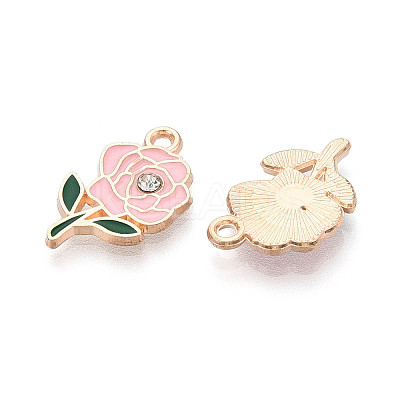 Alloy Rhinestone & Enamel Pendants ENAM-T024-63B-G-1