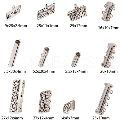 Brass Magnetic Slide Lock Clasps FIND-SC0001-03-1