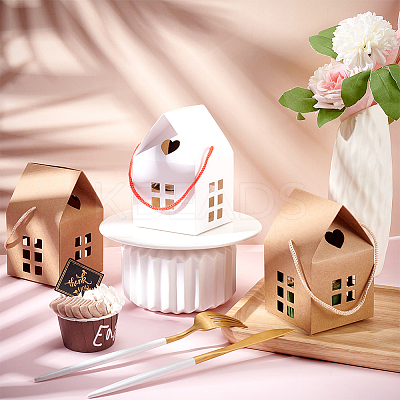 House Shaped Paper Folding Candy Tote Boxes with Hollow Window and Rope Handles CON-WH0092-17A-1