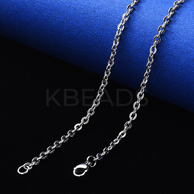 Non-Tarnish 304 Stainless Steel Cable Chain Necklace NJEW-S420-004P-1