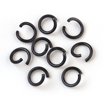 Spray Painted Iron Open Jump Rings IFIN-F149-F12-1