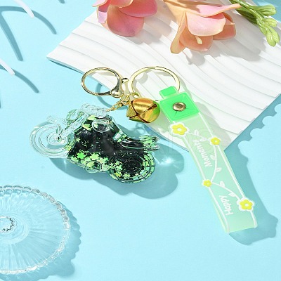 Motorbike Quicksand Acrylic Keychain KEYC-YW00057-01-1