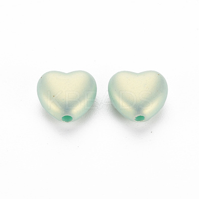 Spray Painted Opaque Acrylic Beads ACRP-S679-34-1