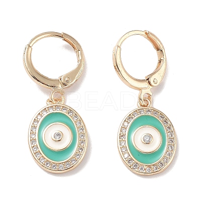 Real 18K Gold Plated Brass Dangle Leverback Earrings EJEW-L269-010G-01-1